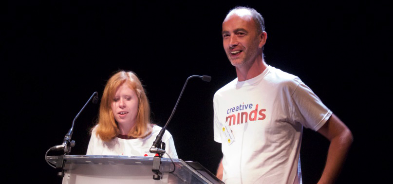 Sarah Watson and Matthew Hellett speaking at the Creative Minds conference, Ipswich 2015