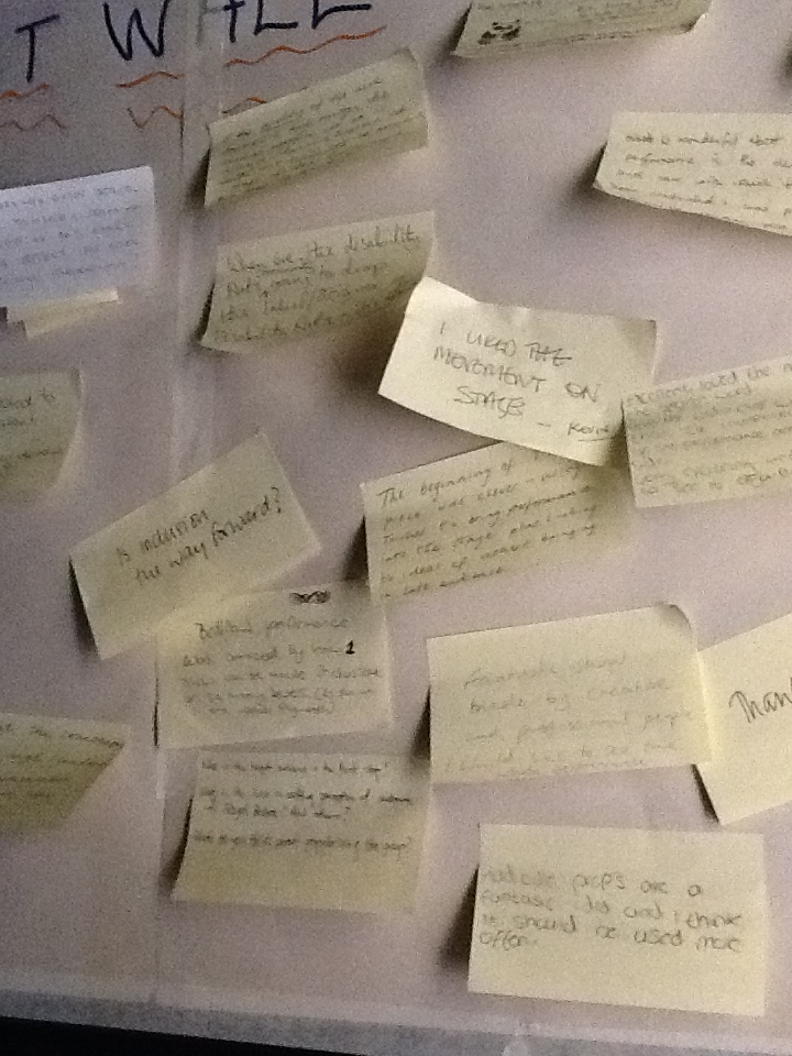 The "Post-It" Wall at Creative Minds Brighton on 10th March 2014